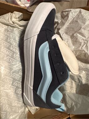 Vans Black & Light Blue Old Skool Skate Shoes